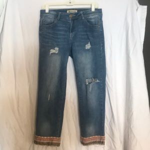Democracy Slim straight flood jeans
